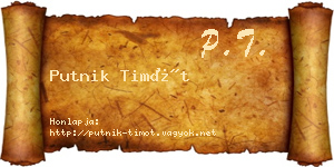 Putnik Timót névjegykártya